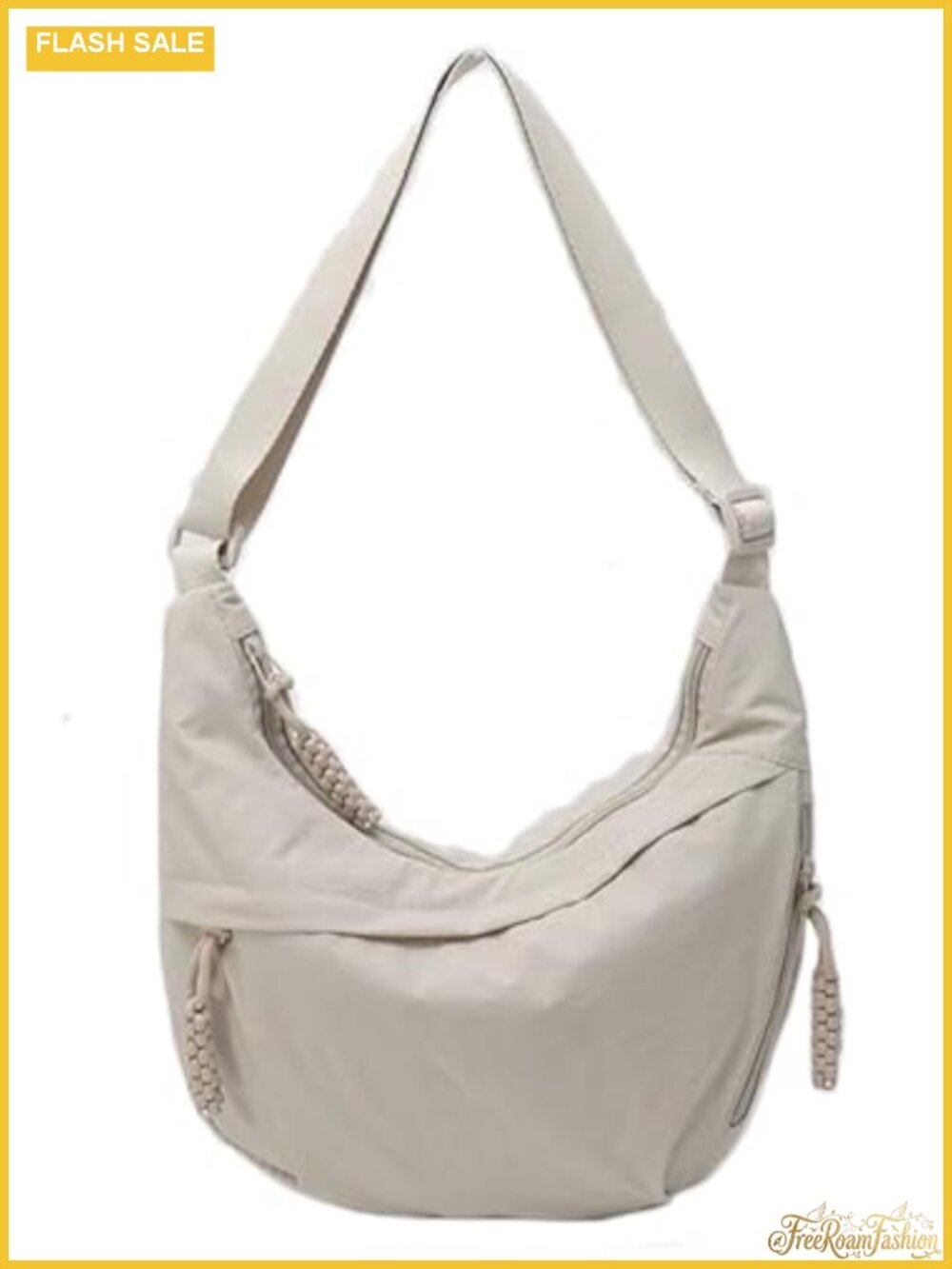 Hobo Bag Waterproof Nylon Crossbody Shoulder Bag Slouchy Crescent Purse